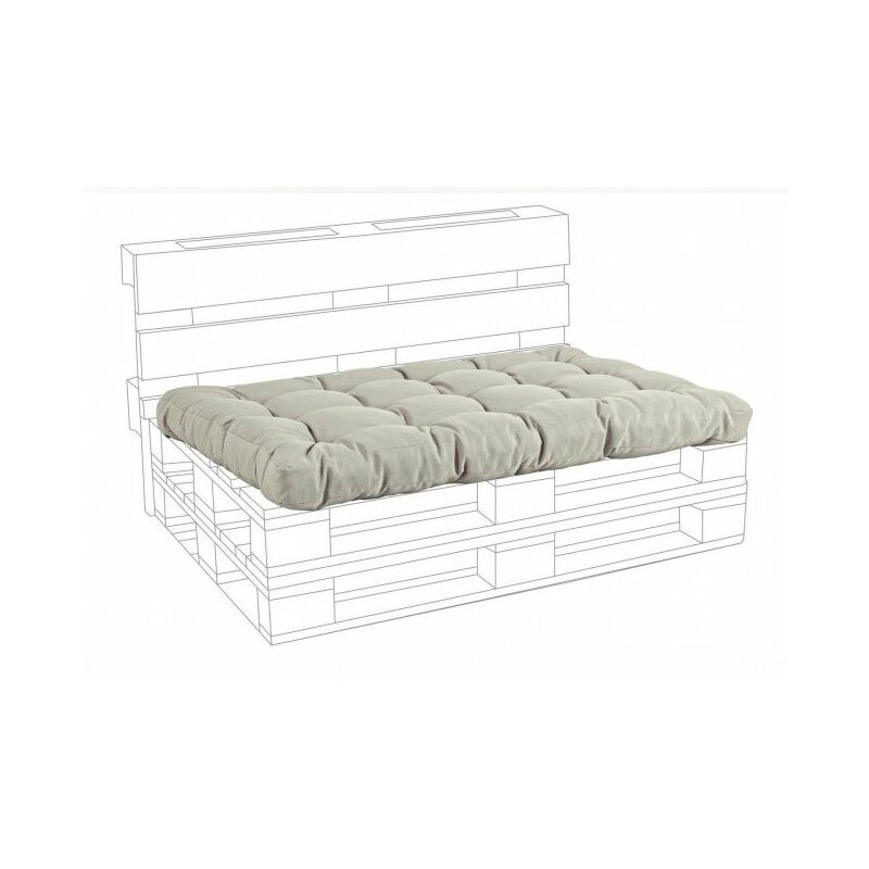 foto del prodotto giordanoshop cuscino seduta per pallet poly230 beige in tessuto per esterno