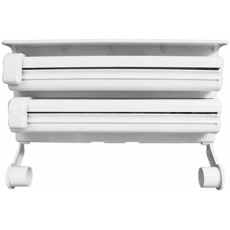 foto del prodotto giordanoshop dispenser da parete per pellicola alluminio carta e spezie bianco