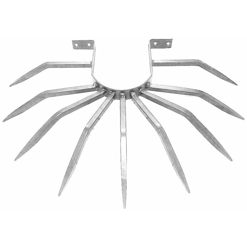 foto del prodotto giordanoshop dissuasore antifurto con punte in acciaio per pluviali tubi esterni da 0 130 mm argento