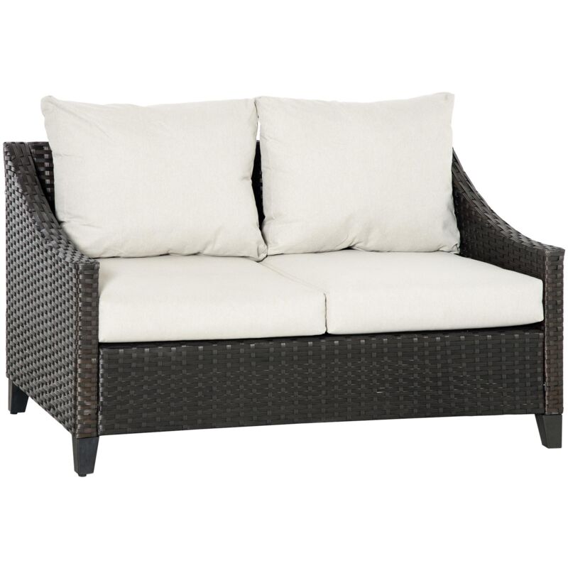 foto del prodotto giordanoshop divano 2 posti da giardino 132x70x74 cm in rattan pe marrone
