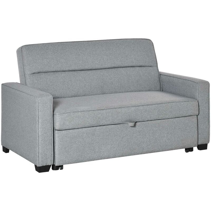 foto del prodotto giordanoshop divano letto 2 posti 154x87x89 cm in tessuto grigio