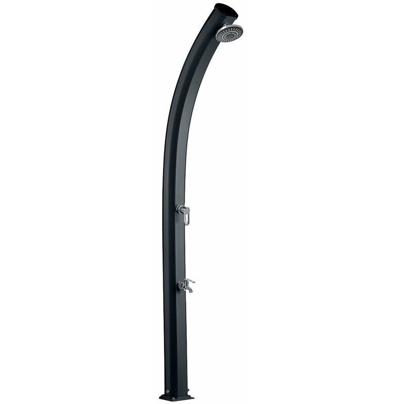 foto del prodotto giordanoshop doccia solare da giardino 33l miscelatore e lavapiedi antracite