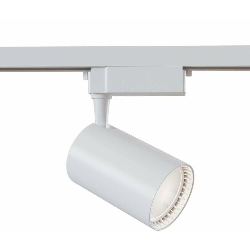 foto del prodotto giordanoshop faretto a led per sistema illuminazione binario 17w 3000k in alluminio vuoro bianco