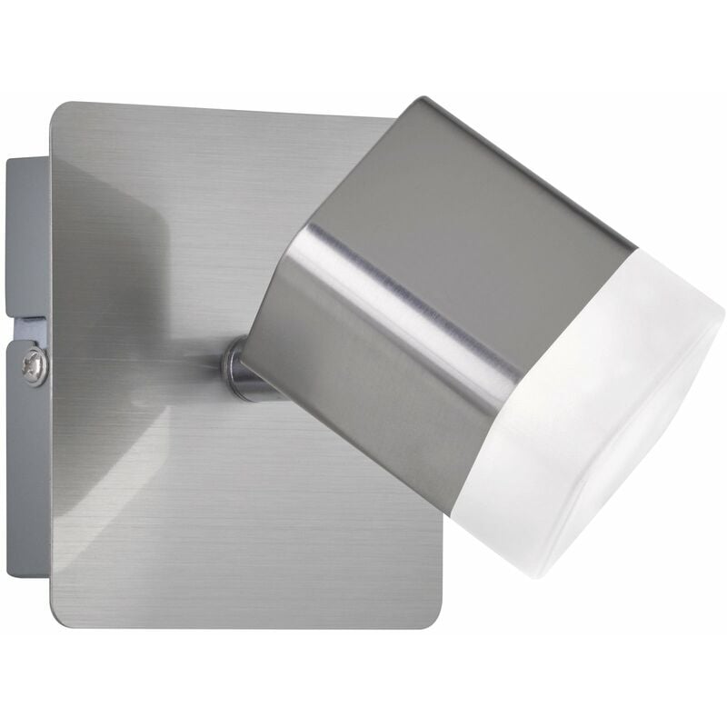 foto del prodotto giordanoshop faretto da interno a led in metallo nickel opaco