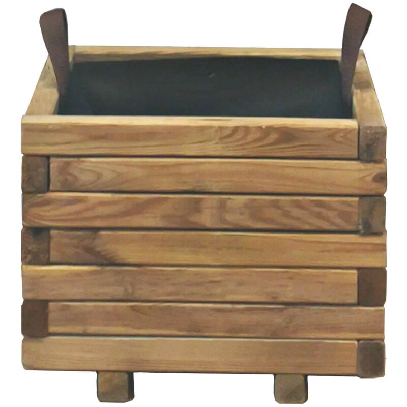 foto del prodotto giordanoshop fioriera da giardino 40x40xh30,5 cm in legno impregnato