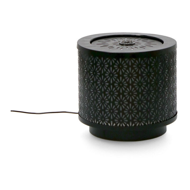 foto del prodotto giordanoshop fontana con led 25x23 cm in metallo miki nera