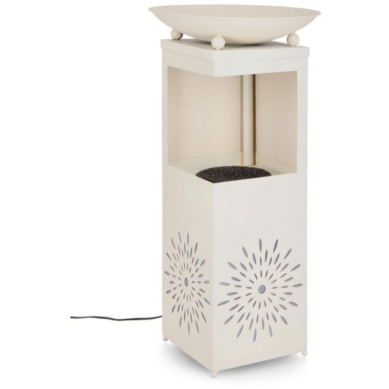 foto del prodotto giordanoshop fontana con led 40,5x40,5x78 cm in metallo yuki beige