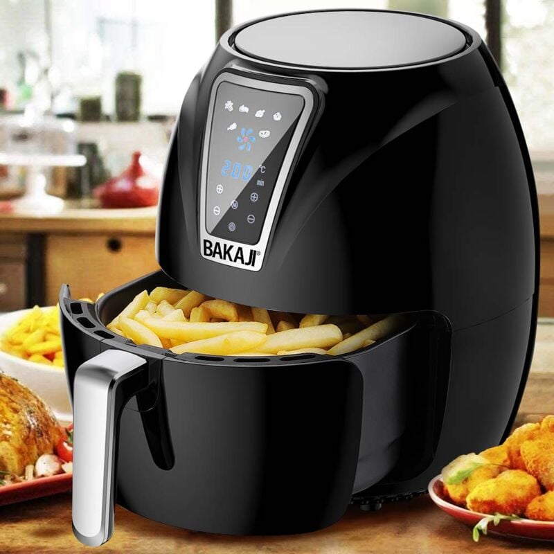 foto del prodotto giordanoshop friggitrice aria calda digitale senza olio airfryer 3,2 lt frigge cuoce 1300w