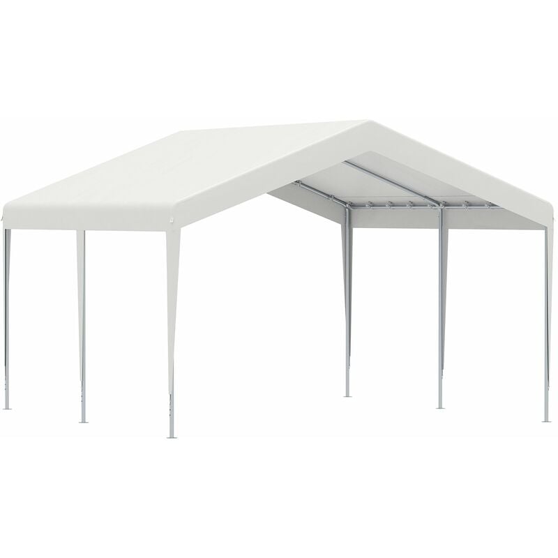 immagine 0 del prodotto giordanoshop gazebo da giardino garage portatile 4x4x2,85m in tessuto pe bianco