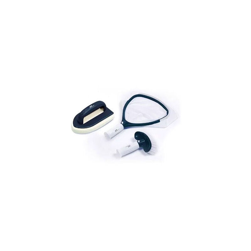 foto del prodotto giordanoshop kit pulizia vasche idromassaggio e piscine con rete a paletta spazzola e tampone