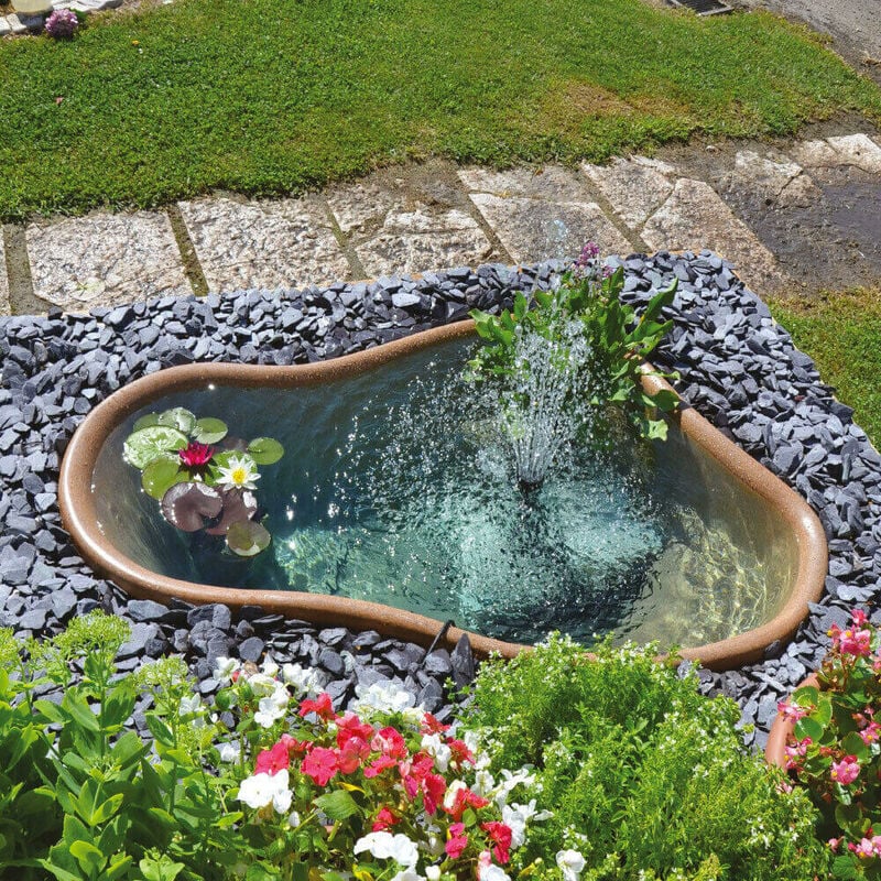 foto del prodotto giordanoshop laghetto artificiale roccia da giardino 157x102x38 cm 260 litri