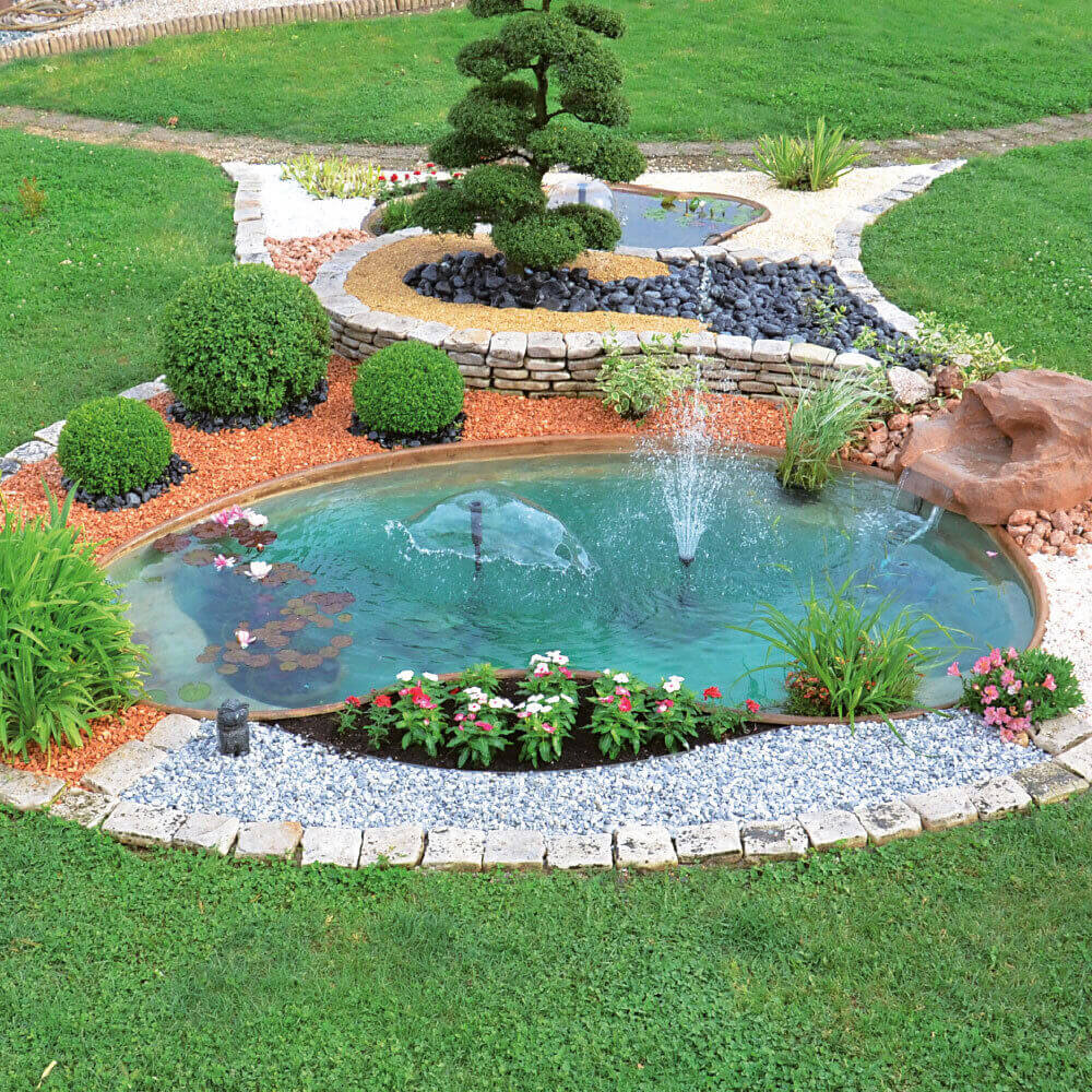 foto del prodotto giordanoshop laghetto artificiale roccia da giardino 350x225x60 cm 2400 litri