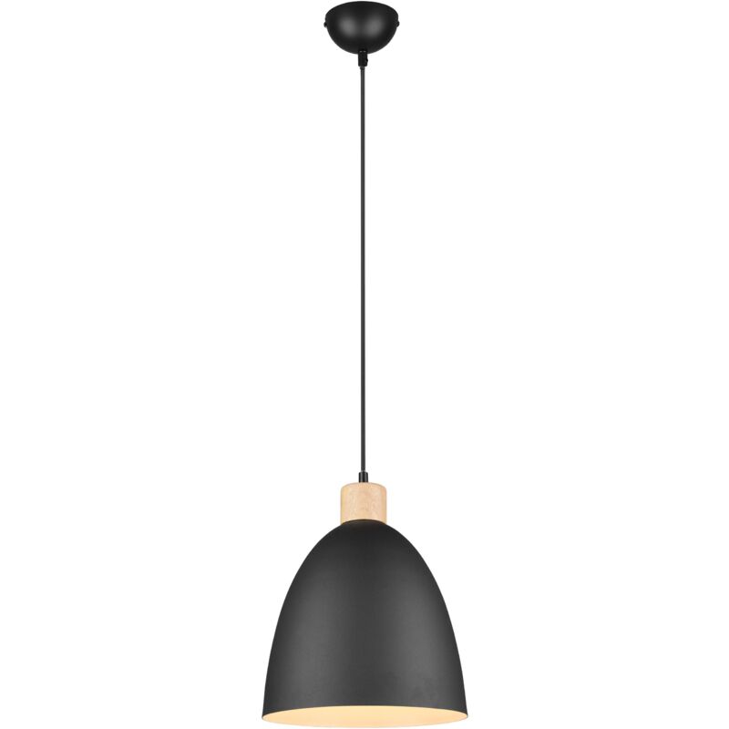 foto del prodotto giordanoshop lampada a sospensione da interno e27 in metallo nero opaco