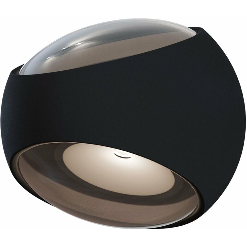 foto del prodotto giordanoshop lampada da parete outdoor in alluminio stream nero