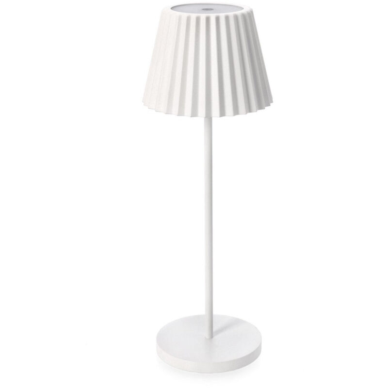 foto del prodotto giordanoshop lampada da tavolo 12,5x36 cm in metallo artika bianca