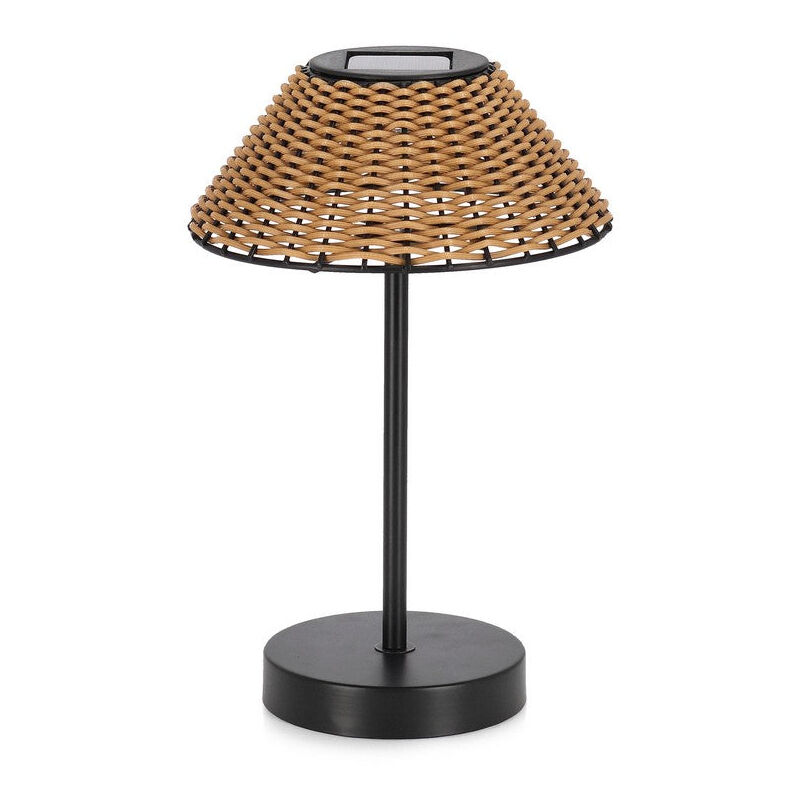 foto del prodotto giordanoshop lampada da tavolo con ricarica solare 20x31 cm in acciaio kalyan