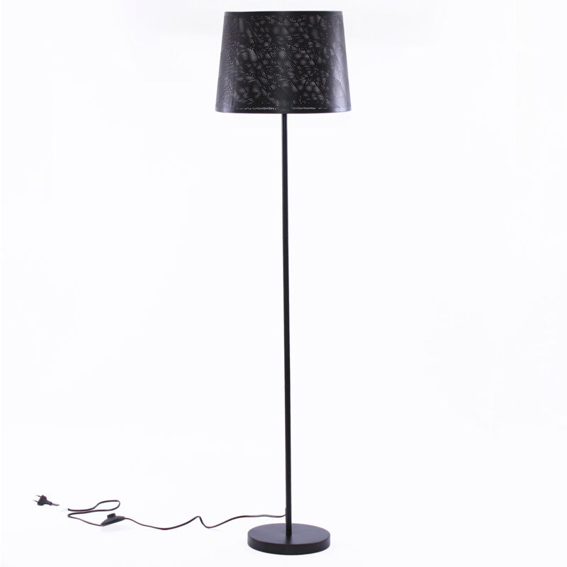 foto del prodotto giordanoshop lampada da terra 35xh145 cm in metallo nero
