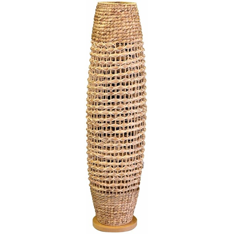 foto del prodotto giordanoshop lampada in rattan naturale da terra con attacco cm 31xh119,5
