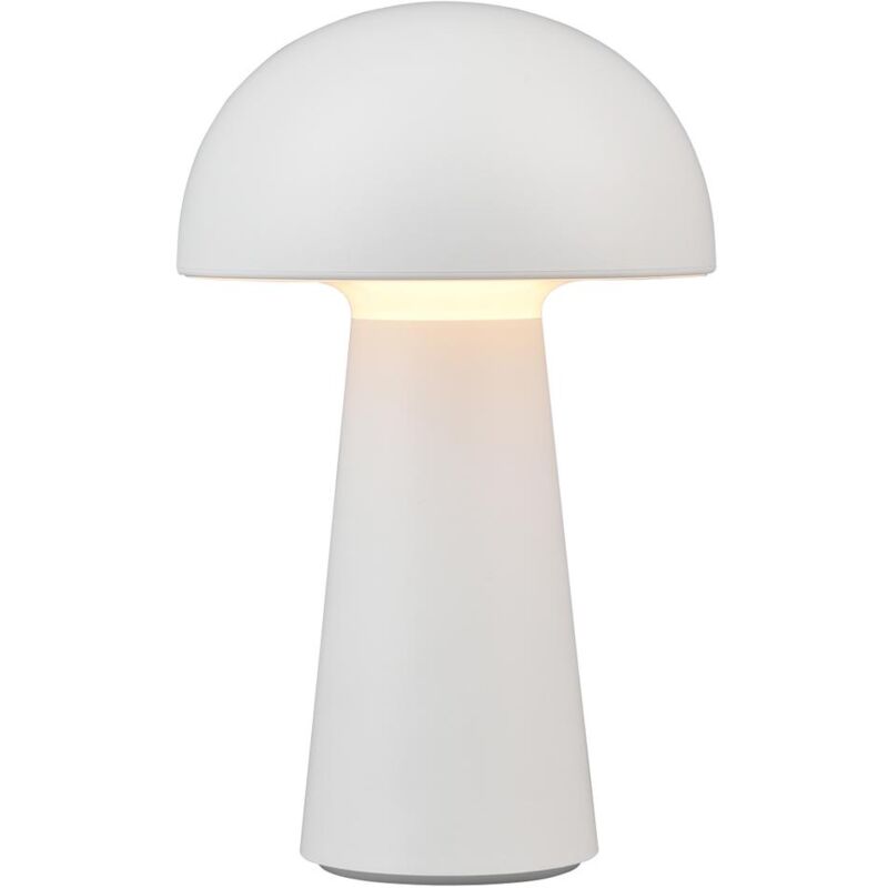 foto del prodotto giordanoshop lampada tavolo da esterno a led in plastica bianco