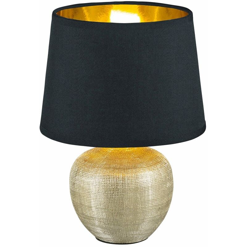 foto del prodotto giordanoshop lampada tavolo da interno e14 in ceramica oro