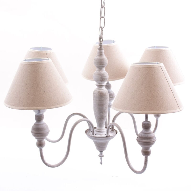 foto del prodotto giordanoshop lampadario a sospensione 65 in metallo design shabby grigio