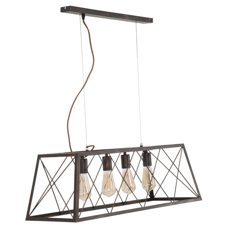 foto del prodotto giordanoshop lampadario industry 78x30x26,5 cm in ferro