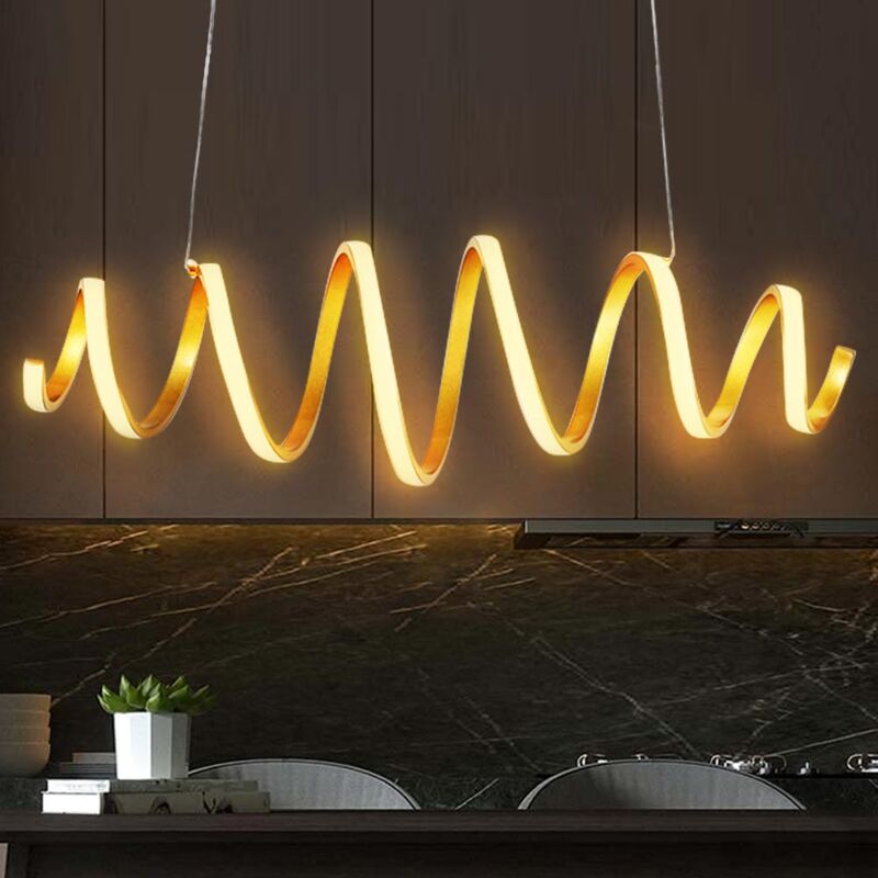 foto del prodotto giordanoshop lampadario sospensione led 40w luce bianco caldo 3000k 2600lm design moderno