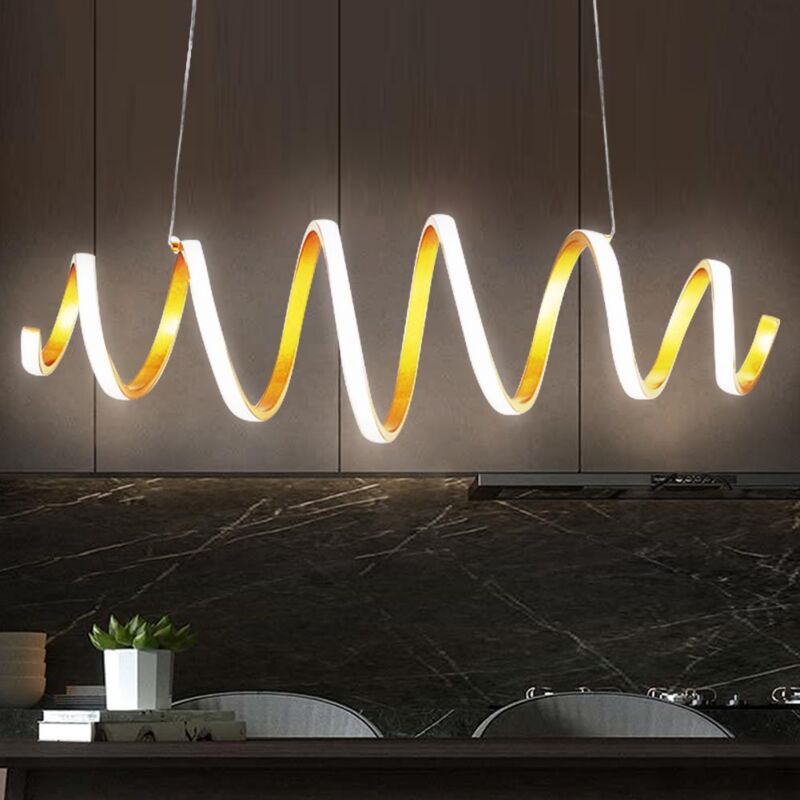 foto del prodotto giordanoshop lampadario sospensione led 40w luce bianco freddo 6000k 2600lm design moderno