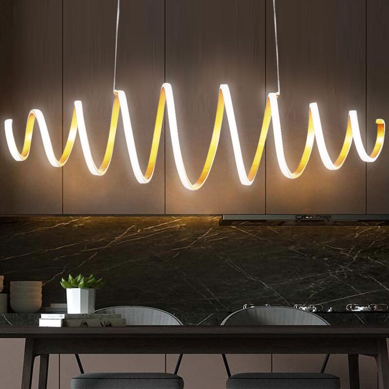 foto del prodotto giordanoshop lampadario sospensione led 58w luce bianco freddo 6000k 3600lm design moderno