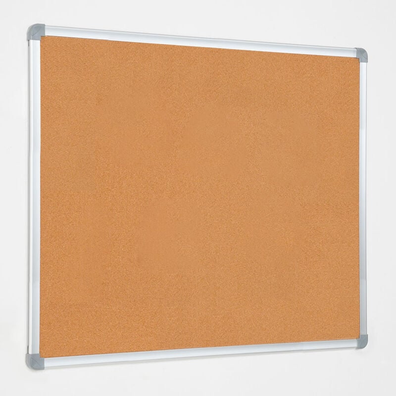 foto del prodotto giordanoshop lavagna con fondo in sughero 90x60 cm in alluminio silver
