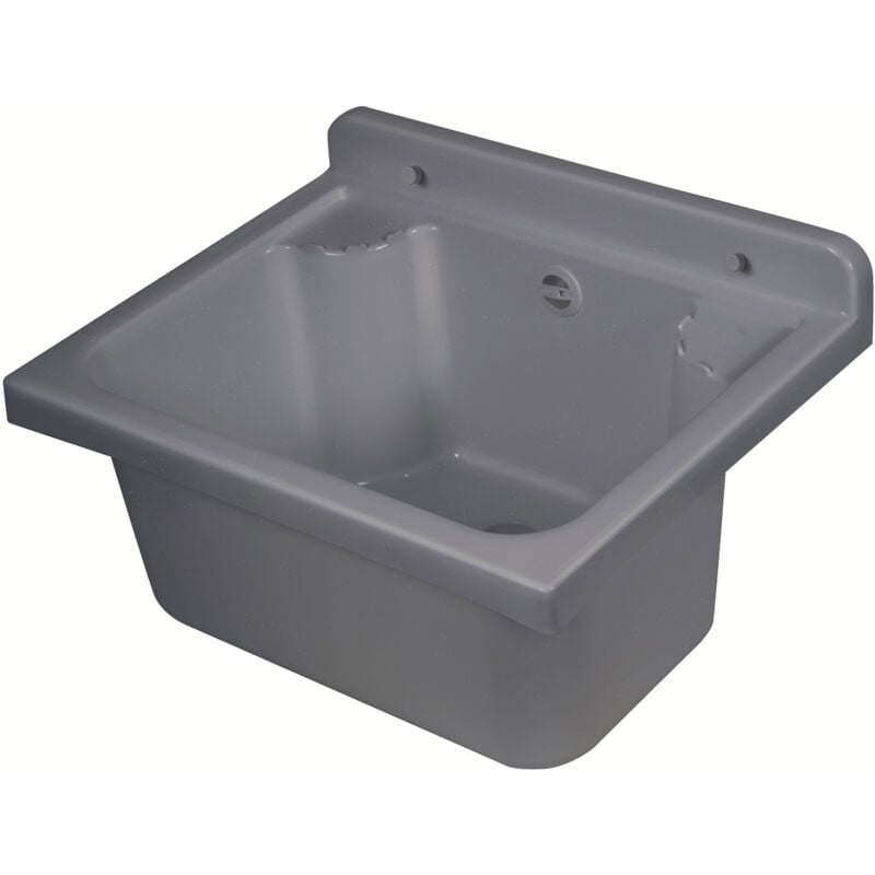 foto del prodotto giordanoshop - lavatoio 42x34x24 cm in polipropilene 11,5l pilozzo wash grigio lucido