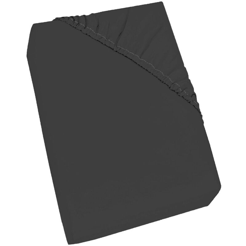 foto del prodotto giordanoshop lenzuolo sotto singolo con angoli ed elastico tinta unita grigio scuro