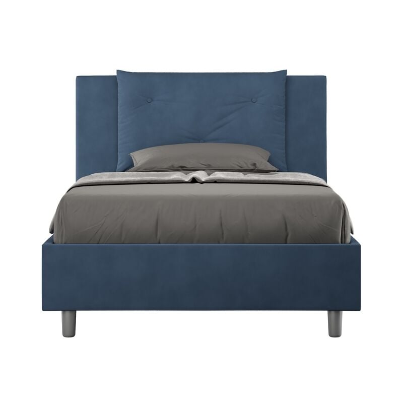 foto del prodotto giordanoshop letto 1 piazza e mezzo 120x190 cm con rete e contenitore appia blu