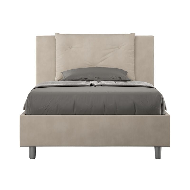 foto del prodotto giordanoshop letto 1 piazza e mezzo 120x190 cm senza rete appia sabbia