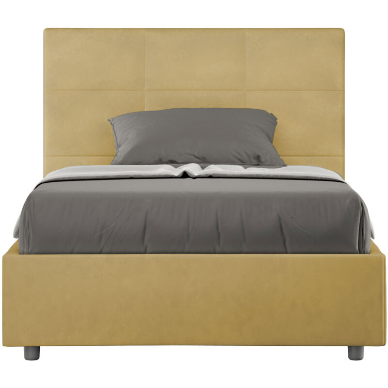 foto del prodotto giordanoshop letto 1 piazza e mezzo 120x190 cm senza rete mika ocra