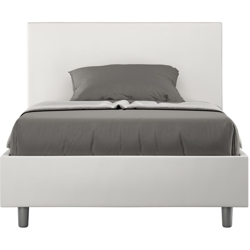 foto del prodotto giordanoshop letto 1 piazza e mezzo 120x200 cm con rete e contenitore adele bianco
