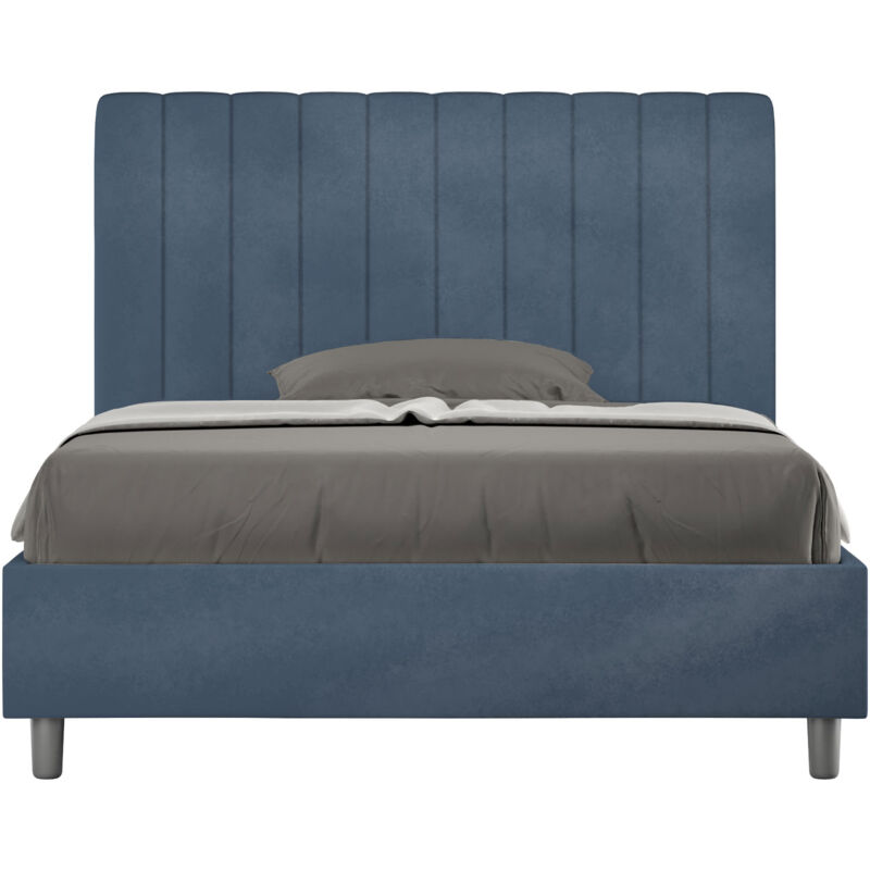 foto del prodotto giordanoshop letto 1 piazza e mezzo 120x210 cm senza rete agueda blu