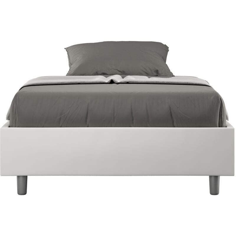 foto del prodotto giordanoshop letto 1 piazza e mezzo sommier 120x190 cm senza rete azelia bianco