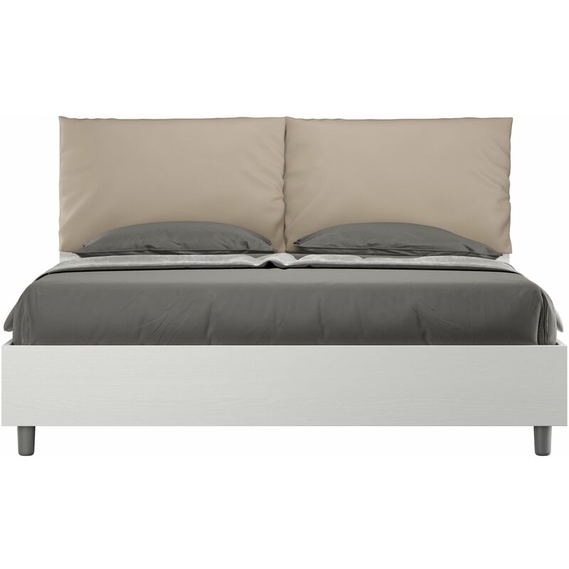 foto del prodotto giordanoshop letto matrimoniale 160x190 cm senza rete antea egos tortora