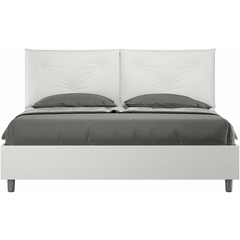 foto del prodotto giordanoshop letto matrimoniale 160x190 cm senza rete appia egos bianco