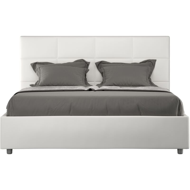 foto del prodotto giordanoshop letto matrimoniale 160x190 cm senza rete mika bianco