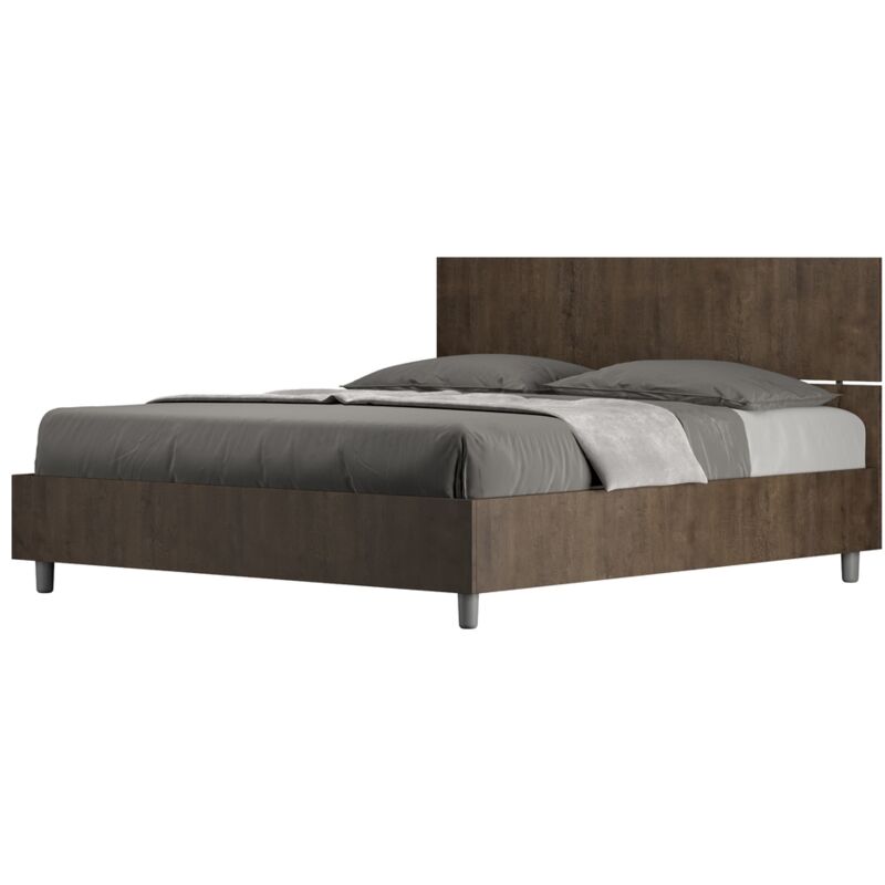 foto del prodotto giordanoshop letto matrimoniale 160x190 cm senza rete testata dritta demas noce