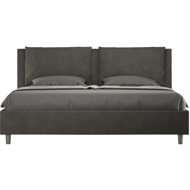 foto del prodotto giordanoshop letto matrimoniale extra large 200x200 cm senza rete antea grigio