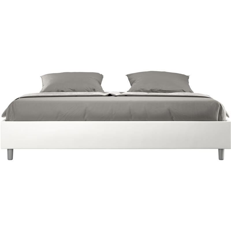 foto del prodotto giordanoshop letto matrimoniale extra large sommier 200x200 cm senza rete azelia bianco