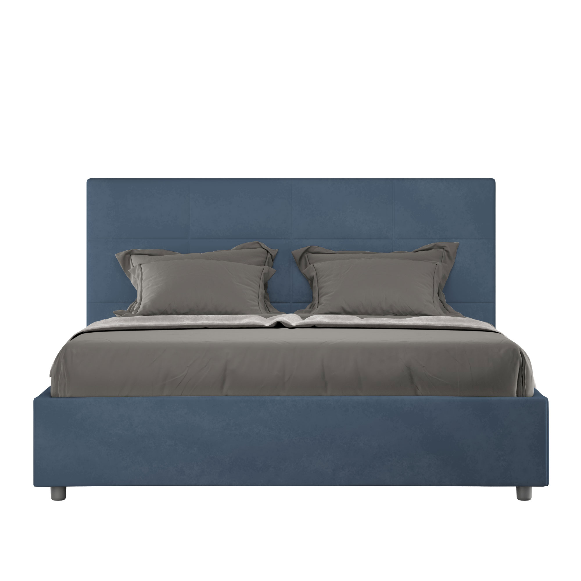 foto del prodotto giordanoshop letto matrimoniale francese 140x190 cm senza rete mika blu