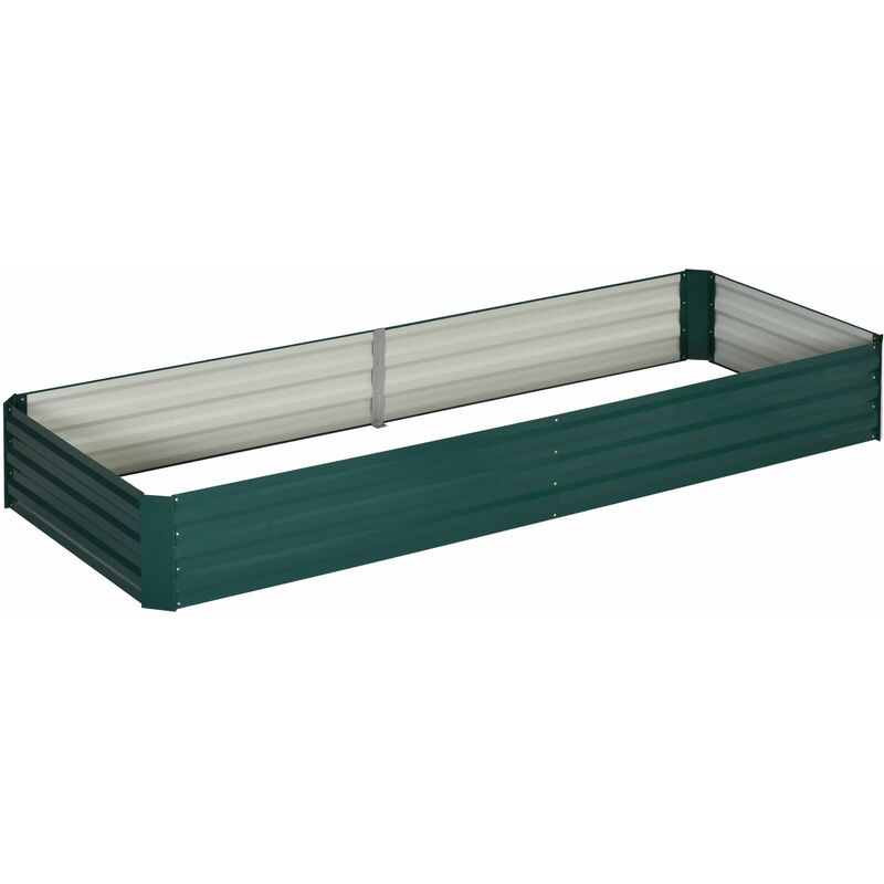 foto del prodotto giordanoshop letto per orto fioriera rialzato 241x90,5x30 cm in meallo verde