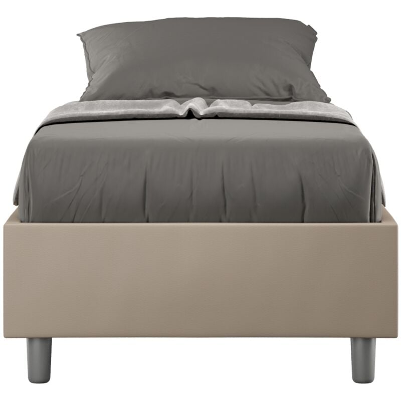 foto del prodotto giordanoshop letto singolo sommier 80x200 cm senza rete azelia tortora