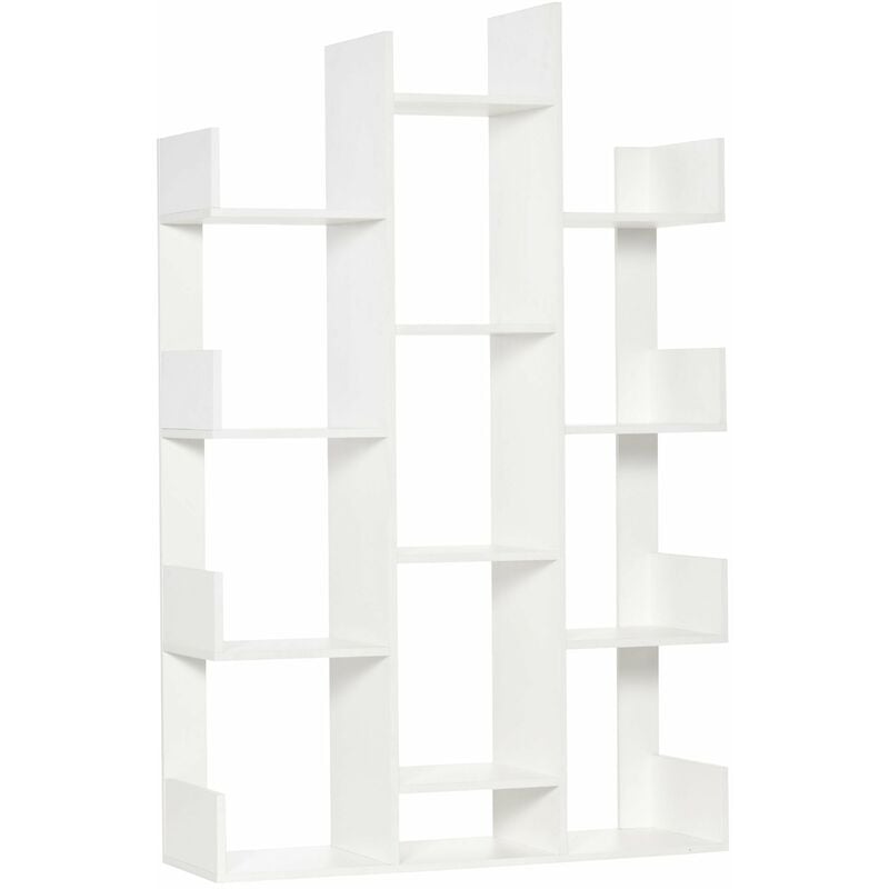 foto del prodotto giordanoshop libreria ad albero 96x30x150 cm 13 ripiani bianco