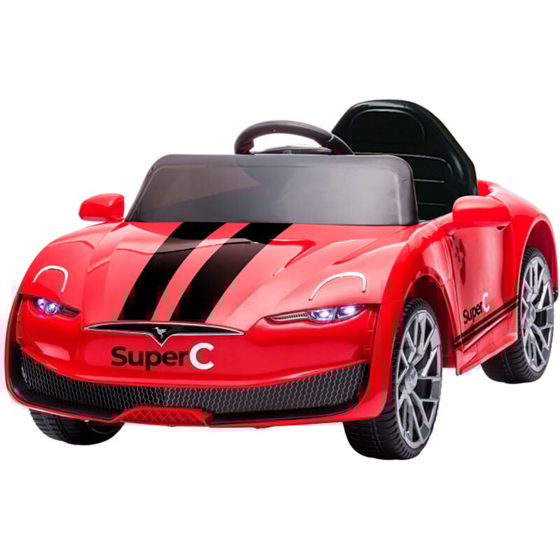 foto del prodotto giordanoshop macchina elettrica per bambini 12v auto super c rossa