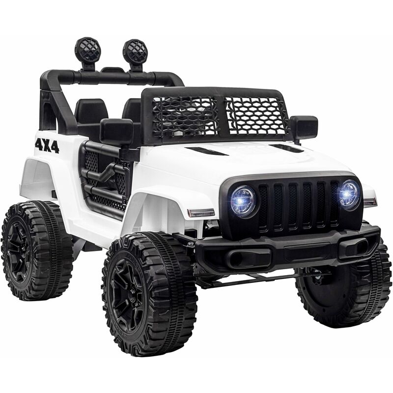 foto del prodotto giordanoshop macchina elettrica per bambini 12v fuoristrada bianco